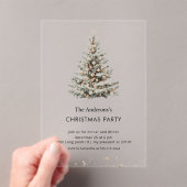 Invitations En Acrylique Elegant Christmas Tree Party  (In situ (ordinateur de poche))