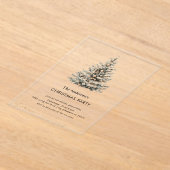 Invitations En Acrylique Elegant Christmas Tree Party  (Poser)