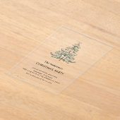 Invitations En Acrylique Elegant Christmas Tree Party  (Poser)