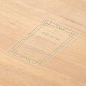 Invitations En Acrylique Elégant Classy Transparent Art Déco Mariage beige (Poser)
