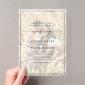 Invitations En Acrylique Élégant code QR photo mariage (In situ (ordinateur de poche))