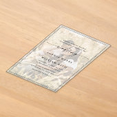 Invitations En Acrylique Élégant code QR photo mariage (Poser)