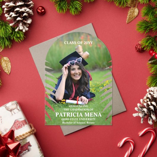 Invitations En Acrylique Élégant congé tropical - photo (Insitu (vacances))