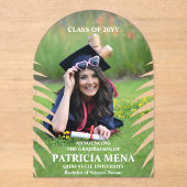 Invitations En Acrylique Élégant congé tropical - photo (Recto)