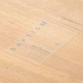 Invitations En Acrylique Elégant croix religieuse Dusty Blue Boy Baptême (Poser)