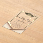 Invitations En Acrylique Élégant Diamants de cadre Or Graduation (Poser)