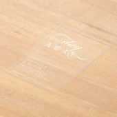 Invitations En Acrylique Élégant Dîner De Répétition Mariage Un Jour (Poser)