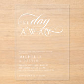 Invitations En Acrylique Élégant Dîner De Répétition Mariage Un Jour (Recto)