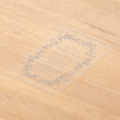 Invitations En Acrylique Elégant Dusty Blue Chinoiserie Mariage d'aquarelle (Poser)