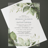 Invitations En Acrylique Élégant Eucalyptus Feuille Mariage moderne