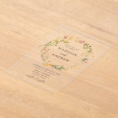 Invitations En Acrylique Élégant Fleur sauvage d'été Mariage de couronne (Poser)
