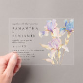 Invitations En Acrylique Elegant Floral Wedding (In situ (ordinateur de poche))