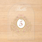 Invitations En Acrylique Elegant Frame Acrylic Table Number (Recto)