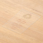 Invitations En Acrylique Elegant Frame Holy Cross First Holy Communion (Poser)