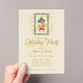 Invitations En Acrylique Elegant French Horn Christmas Irish Cream (In situ (ordinateur de poche))