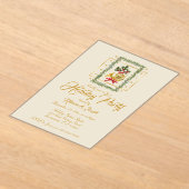 Invitations En Acrylique Elegant French Horn Christmas Irish Cream (Poser)