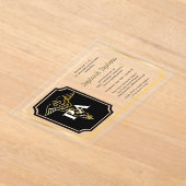Invitations En Acrylique Elégant Gold Physicians Assistant Graduation Party (Poser)