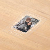 Invitations En Acrylique Élégant hiver Foliage photo vacances (Poser)