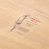 Invitations En Acrylique Elegant Iris "Celebrating the Life" Funeral (Poser)