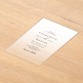 Invitations En Acrylique Élégant Mariage acrylique Gradient Blanc (Poser)