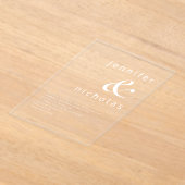 Invitations En Acrylique Élégant Mariage Ampersand (Poser)