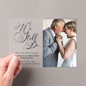 Invitations En Acrylique Elégant mariage Anniversaire Vow Renouveau (In situ (ordinateur de poche))