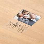 Invitations En Acrylique Elégant mariage Anniversaire Vow Renouveau (Poser)