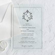 Élégant Mariage au Monogramme de Crête