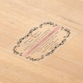 Invitations En Acrylique Élégant Mariage blanc de Filligree à la saveur vic (Poser)