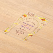 Invitations En Acrylique Élégant mariage céleste mystique (Poser)