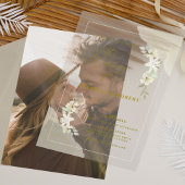 Invitations En Acrylique Élégant Mariage d'aquarelle florale transparent