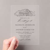 Invitations En Acrylique Élégant Mariage de grange rustique (In situ (ordinateur de poche))