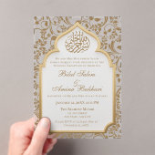 Invitations En Acrylique Élégant Mariage de l'arc islamique (In situ (ordinateur de poche))