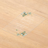 Invitations En Acrylique Elégant Mariage de verdure or (Poser)