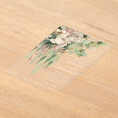 Invitations En Acrylique Élégant Mariage d'Eucalyptus Floral (Poser)