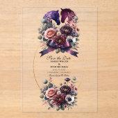 Invitations En Acrylique Elégant Mariage équestre aquarelle (Recto)