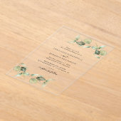 Invitations En Acrylique Elégant Mariage Eucalyptus aquarelle (Poser)