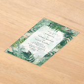 Invitations En Acrylique Élégant Mariage feutré peint à la main (Poser)