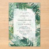 Invitations En Acrylique Élégant Mariage feutré peint à la main (Recto)