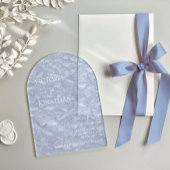 Invitations En Acrylique Élégant Mariage Floral Bleu