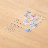 Invitations En Acrylique Élégant Mariage Iris (Poser)