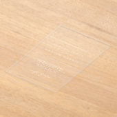 Invitations En Acrylique Élégant Mariage minimaliste transparent (Poser)