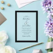 Invitations En Acrylique Élégant Mariage Monogramme transparent (Insitu (Mariage))