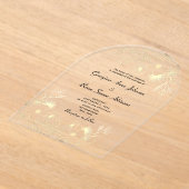 Invitations En Acrylique Élégant Mariage Or (Poser)