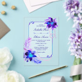 Invitations En Acrylique Élégant Mariage orchidée (Insitu (Mariage))