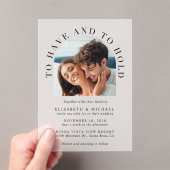 Invitations En Acrylique Élégant Mariage photo Arc givré (In situ (ordinateur de poche))