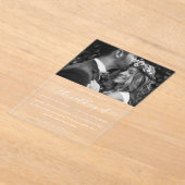 Invitations En Acrylique Élégant Mariage photo de calligraphie (Poser)