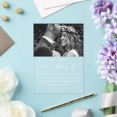 Invitations En Acrylique Élégant Mariage photo de calligraphie (Insitu (Mariage))