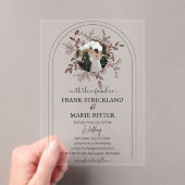 Invitations En Acrylique Élégant Mariage photo personnalisé (In situ (ordinateur de poche))