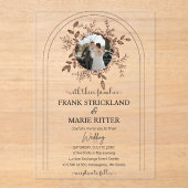 Invitations En Acrylique Élégant Mariage photo personnalisé (Recto)